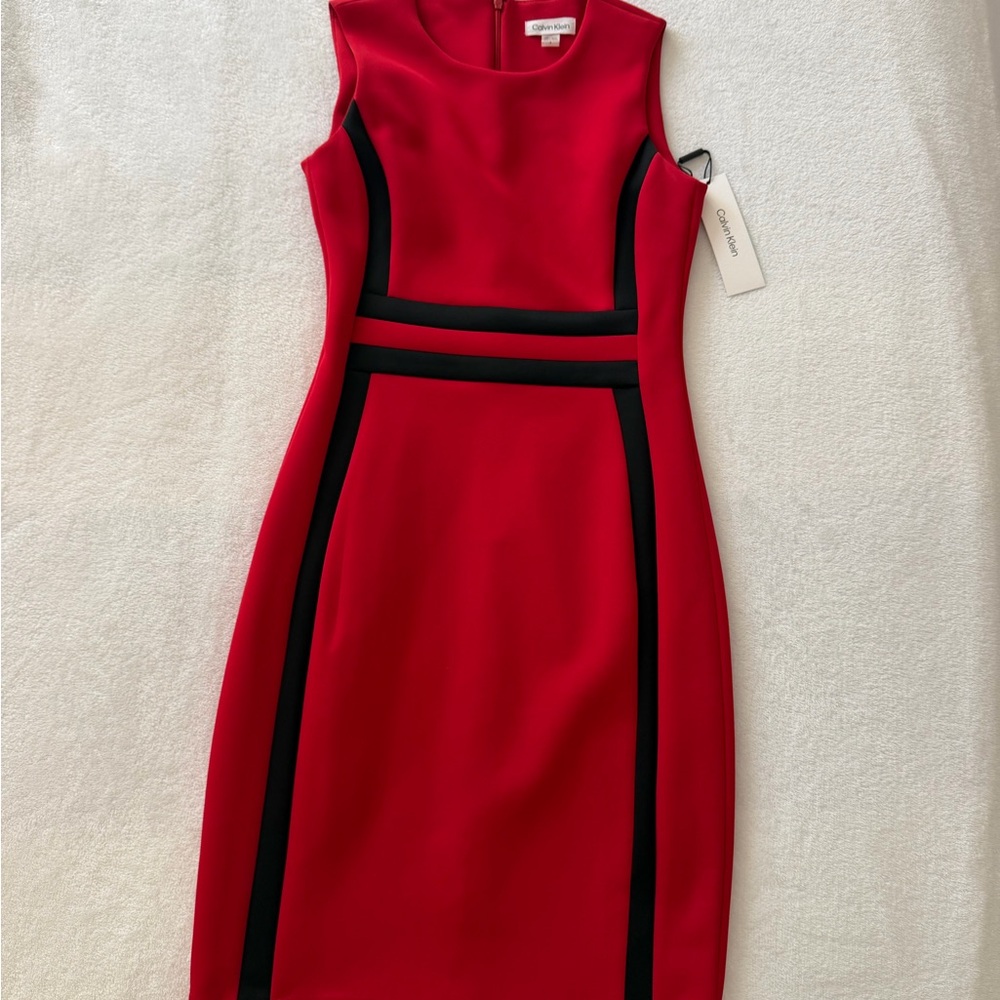 NWT‼️ Calvin Klein Red dress - Picture 4 of 4